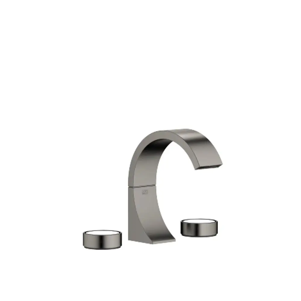 Dornbracht-CYO-Waschtisch-Dreilochbatterie-mit Ablaufgarnitur-Ausladung 133mm-Dark Platinum gebürstet, 20710811-99 Galeriebild 1